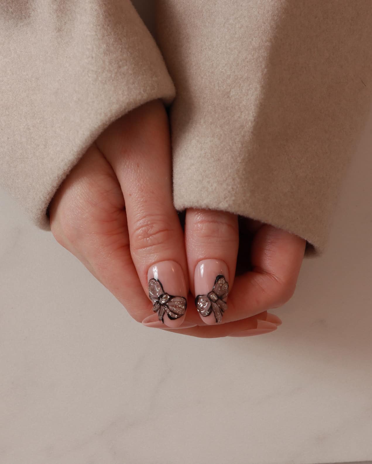 3D bows nails by inglass nails